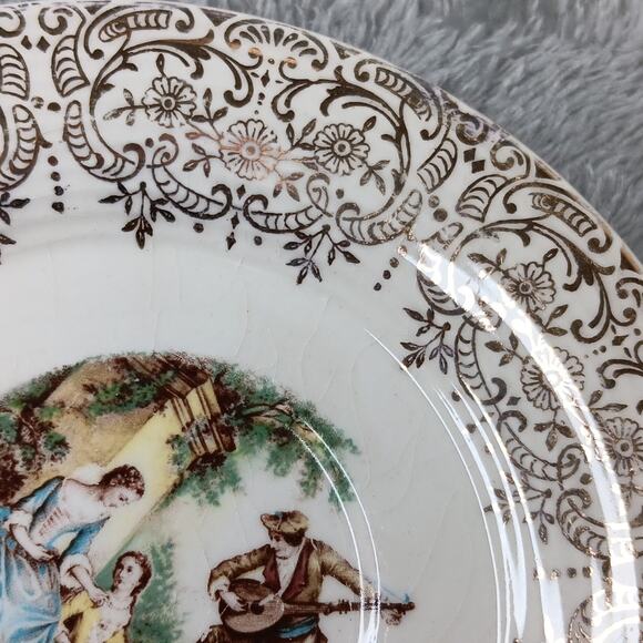 Set of 4 American Limoges Triumph China D'OR IT-S284 Teacup & Saucer Sets 22K - Picture 9 of 15